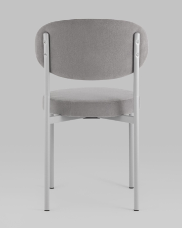 Стул Бриф SN велюр серый каркас светло-серый муар