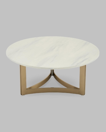 Журнальный столик Кассия 90*90 см светлая керамика