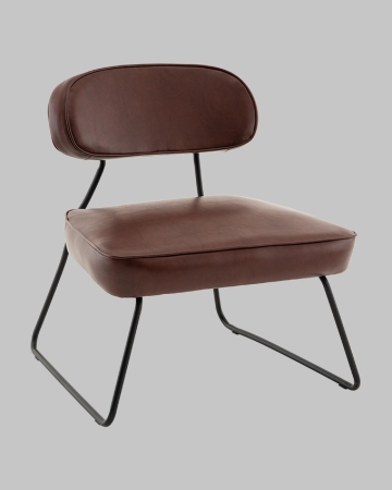 Кресло Kate new ткань экокожа бордово-коричневый