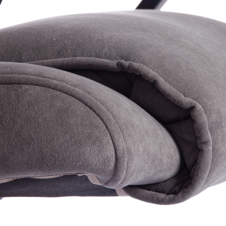 Кресло BERGAMO хром флок, серый