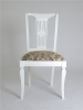 Деревянный стул Милорд белый с классическим узором на сиденье Деревянный стул Милорд белый с классическим узором на сиденье