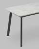 Стол Batu new 120-160/80/76 столешница ЛМДФ ароза светлая подстолье металл черный Стол Batu new 120-160/80/76 столешница ЛМДФ ароза светлая подстолье металл черный