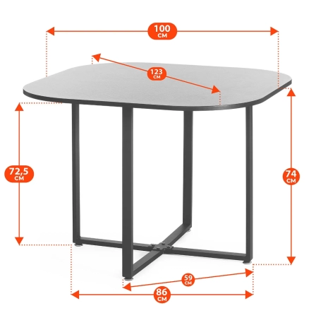 Комплект (стол, 4 стула) QUADRON (mod. PT14) бежевый