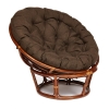 Кресло "PAPASAN" 23/01 W, с подушкой, орех, ткань коричневая 3М7-147