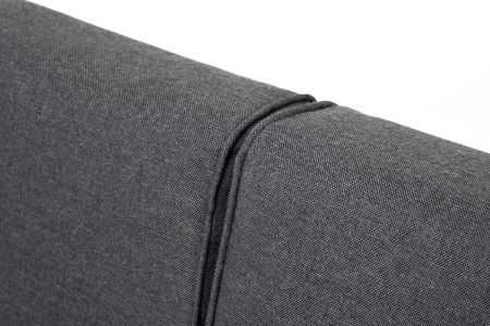 Модуль диванный "Канны" левый плетеный из роупа (веревки) темно-серый