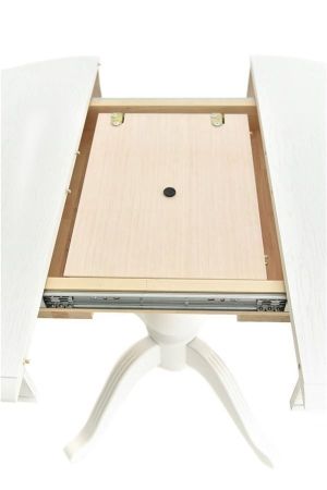 Стол "Фабрицио-1" раздвижной D 820 тон 9 эмаль белая