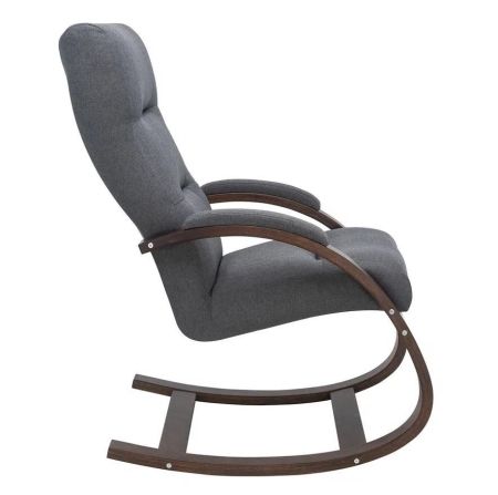 Кресло-качалка Милано орех текстура и ткань мальмо 95