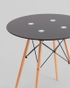 Стол круглый EAMES DSW NEW D=80 стеклянный черный