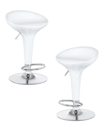 Набор 2 шт Стул барный BOMBA, белый