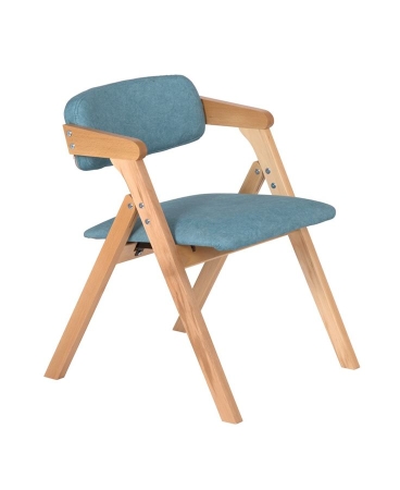 Стул складной Томас бук, ткань Айсберг логан