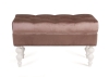 Банкетка Виктория розовая с белыми ножками