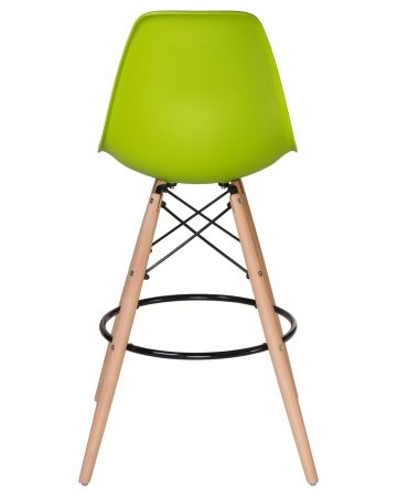 Стул барный DSW BAR ножки светлый бук сиденья салатовый G-08