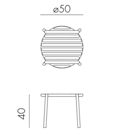 Столик пластиковый журнальный Doga светло-зеленый