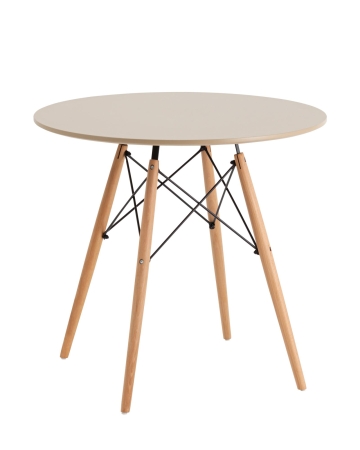Стол Eames DSW NEW D80 бежевый