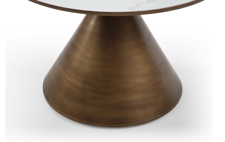 Стол журнальный CT9346CI (D70) белый, керамика