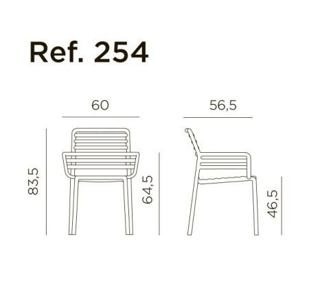 Кресло пластиковое Doga капучино
