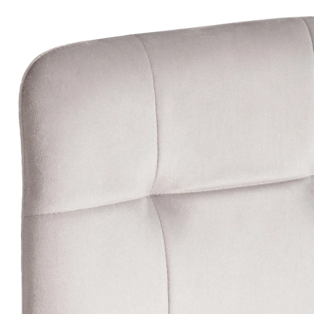 Стул CHILLY светло-серый и серый, велюр и металл, мягкое сиденье, без подлокотников