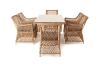 "Латте" обеденная группа плетеная, цвет соломенный