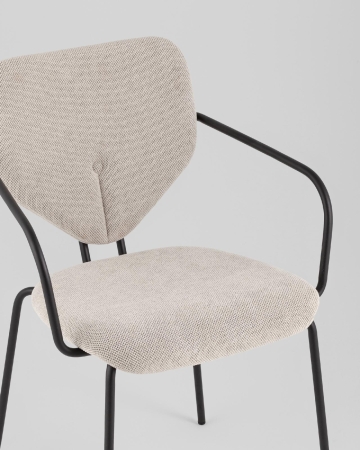 Стул обеденный Masey с подлокотниками бежевый