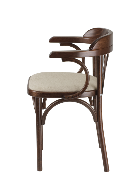 Стул Венский темный тон, букле бежевый MOSS 130, дуги назад