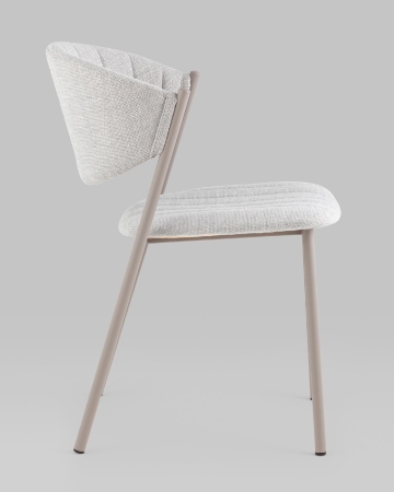 Стул Харпер ткань рогожка серо-голубой каркас серый матовый