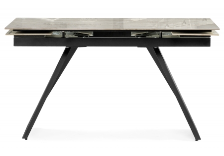 Керамический стол Хорсборо 140(200)х80х79 серый, черный