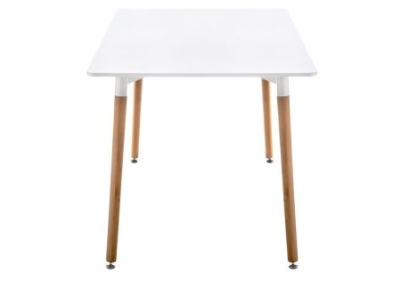 Стол Table 120 белый, светлое дерево