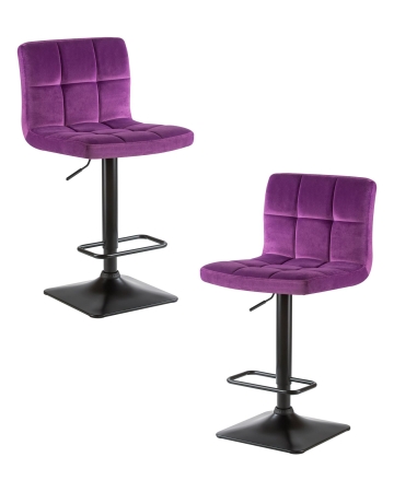 Набор 2 шт Стул барный DOMINIC, фиолет велюр (MJ9-58)
