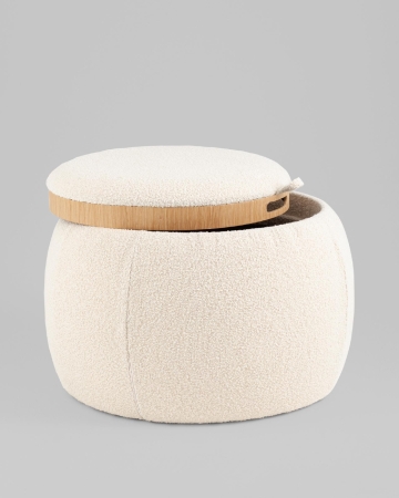 Пуф-столик Люкке с ящиком бежевый
