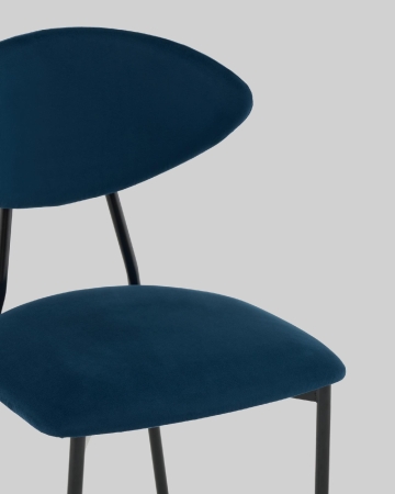 Стул обеденный Квинси велюр синий Стул обеденный Квинси велюр синий
