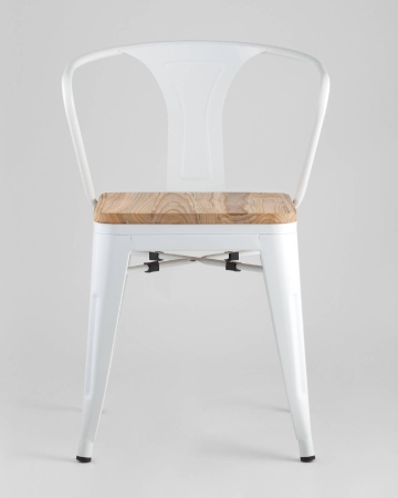 Стул TOLIX ARM WOOD с подлокотниками белый Стул TOLIX ARM WOOD с подлокотниками белый
