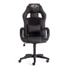 Кресло DRIVER (22) экокожа и ткань, черный и черный