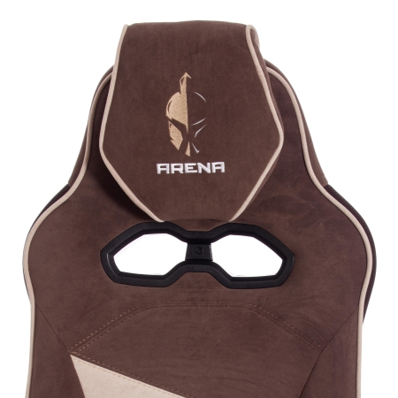 Кресло ARENA флок, коричневый и бежевый