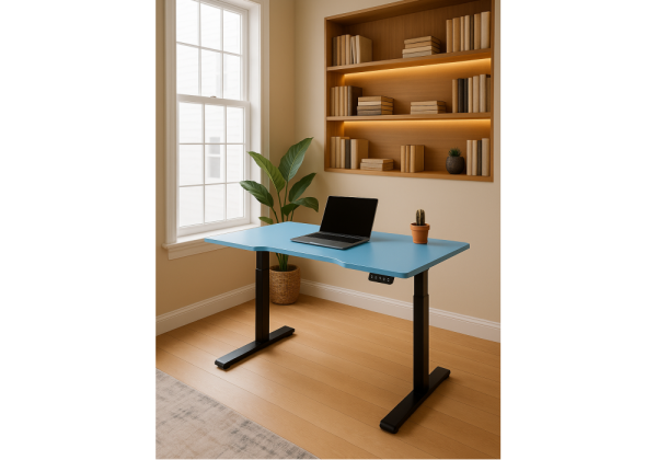 Компьютерный стол Маркос 140х80 голубой, черный Компьютерный стол Маркос 140х80 голубой, черный