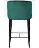 Стул барный CHRISTIAN'75 черные ножки, зеленый велюр V108-64