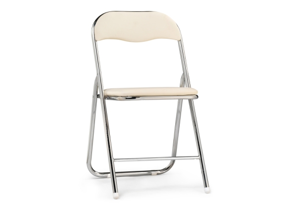 Стул Fold 1 складной бежевый, хром