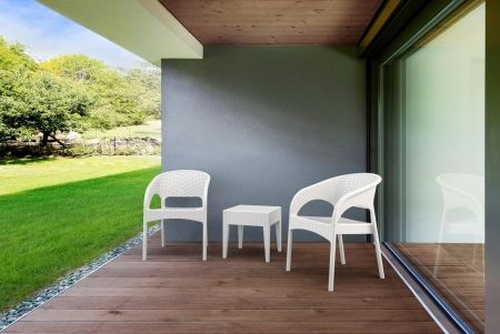 Столик плетеный для шезлонга GT 1009 белый