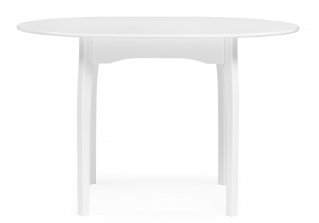 Стол деревянный Распи круглый 90(120)х90х76 белый