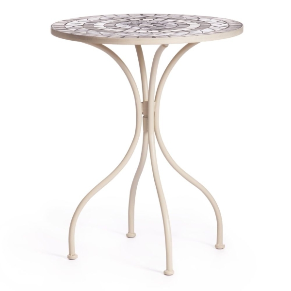 Стол Secret de Maison ROMEO (PL08-7451RV) металл, 60*72 см, белый, плитка "калейдоскоп"