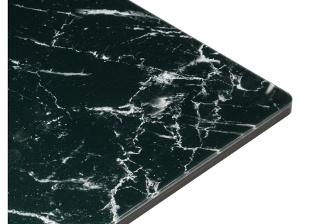 Стол деревянный Иматра черный мрамор, черная шагрень, камень