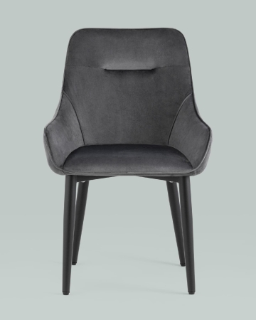 Стул Диана велюр серый