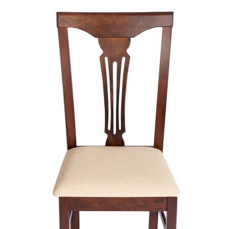 Стул Гермес (Hermes) дерево гевея, 43х49х94 см, капучино, ткань бежевая