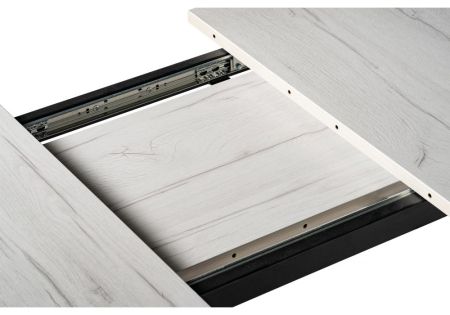 Стол деревянный раскладной Лота Лофт 120*25 мм черный матовый, юта