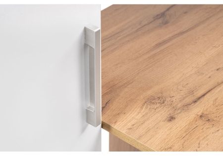 Стол Лайт 03.243 дуб золотой (крафт), белый премиум