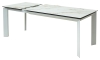 Стол CREMONA 160 KL-188 Контрастный мрамор, белый каркас