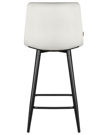 Набор 2 шт Стул полубарный OLIVIA, черные матовые ножки, светло-серый велюр (108-52)