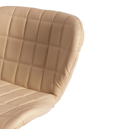 Стул барный AVIONIC бежевый, экокожа и металл, мягкое сиденье, без подлокотников