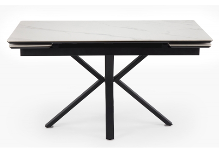 Керамический стол Старлайт 140(200)х80 snow alpin white, черный