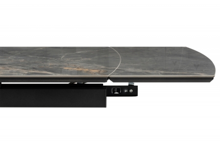 Керамический стол Комильфо 120(180)x80 черный кварц, черный