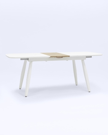 Стол обеденный Чикаго раскладной 160-200*90 белый